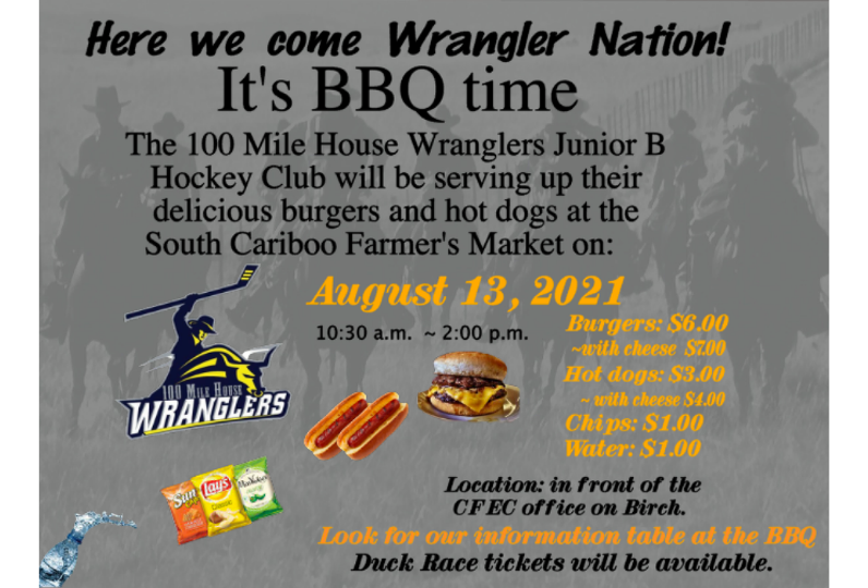 It's BBQ time Once Again! Friday, August 13th at the Cariboo Family Enrichment Centre