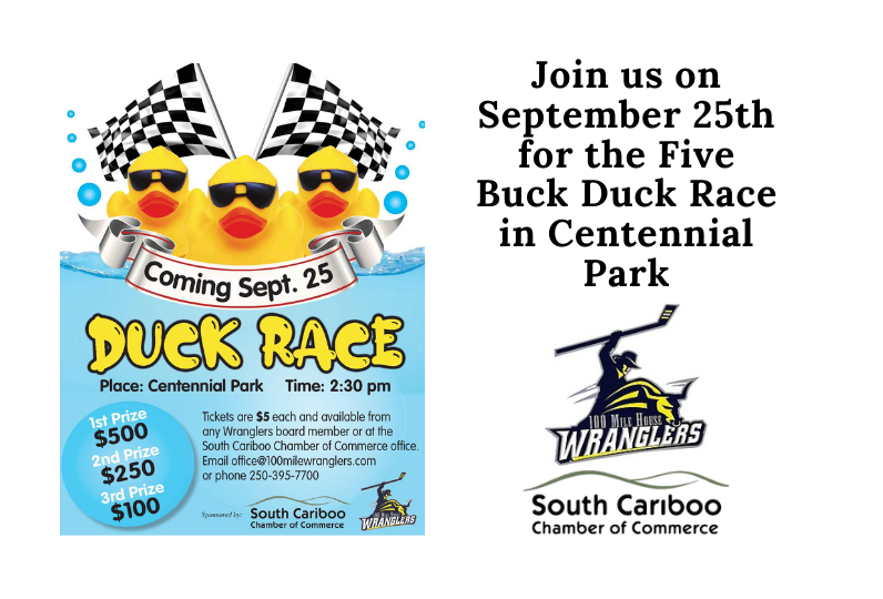 Join us on September 25th for the Five Buck Duck Race in Centennial Park