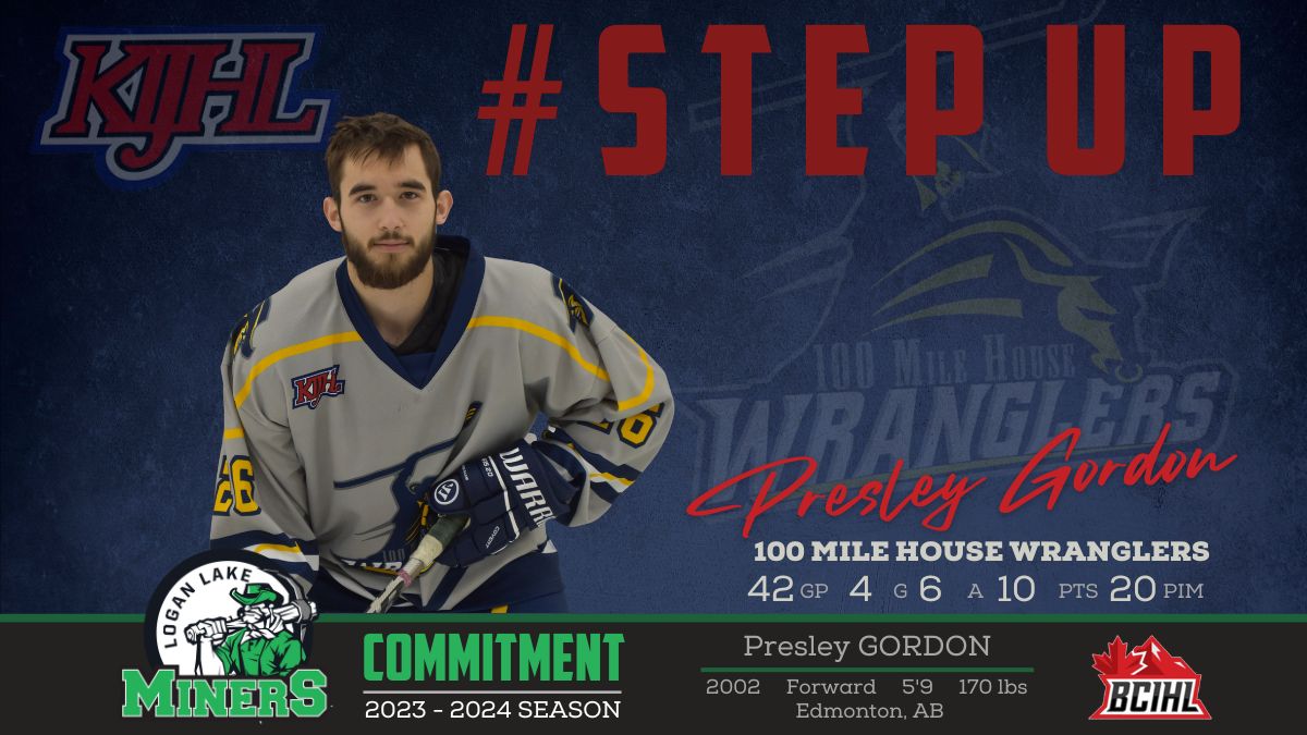 Gordon commits to BCIHL’s Miners